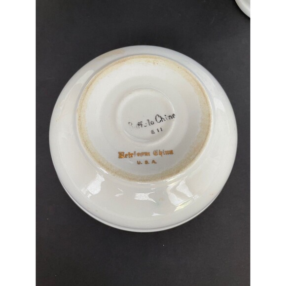 Vintage Buffalo Pottery Heirloom China Childs Mug & Bowl Mary Had a Little Lamb - Picture 4 of 12